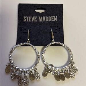 Steve Madden Silver Hoop Earrings